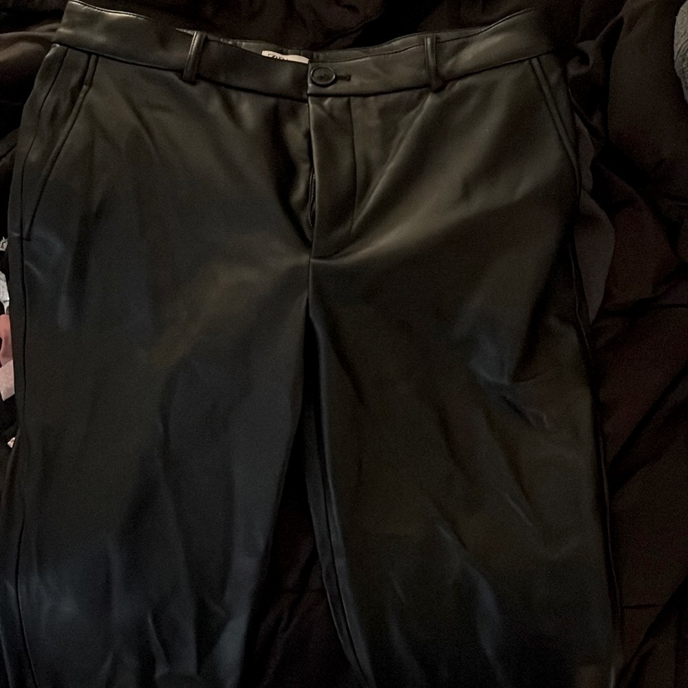 Black leather Zara pants